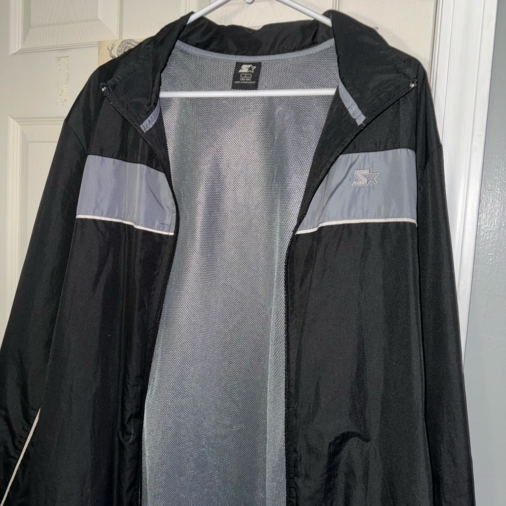 Starter Jacket Black & Blue Windbreaker